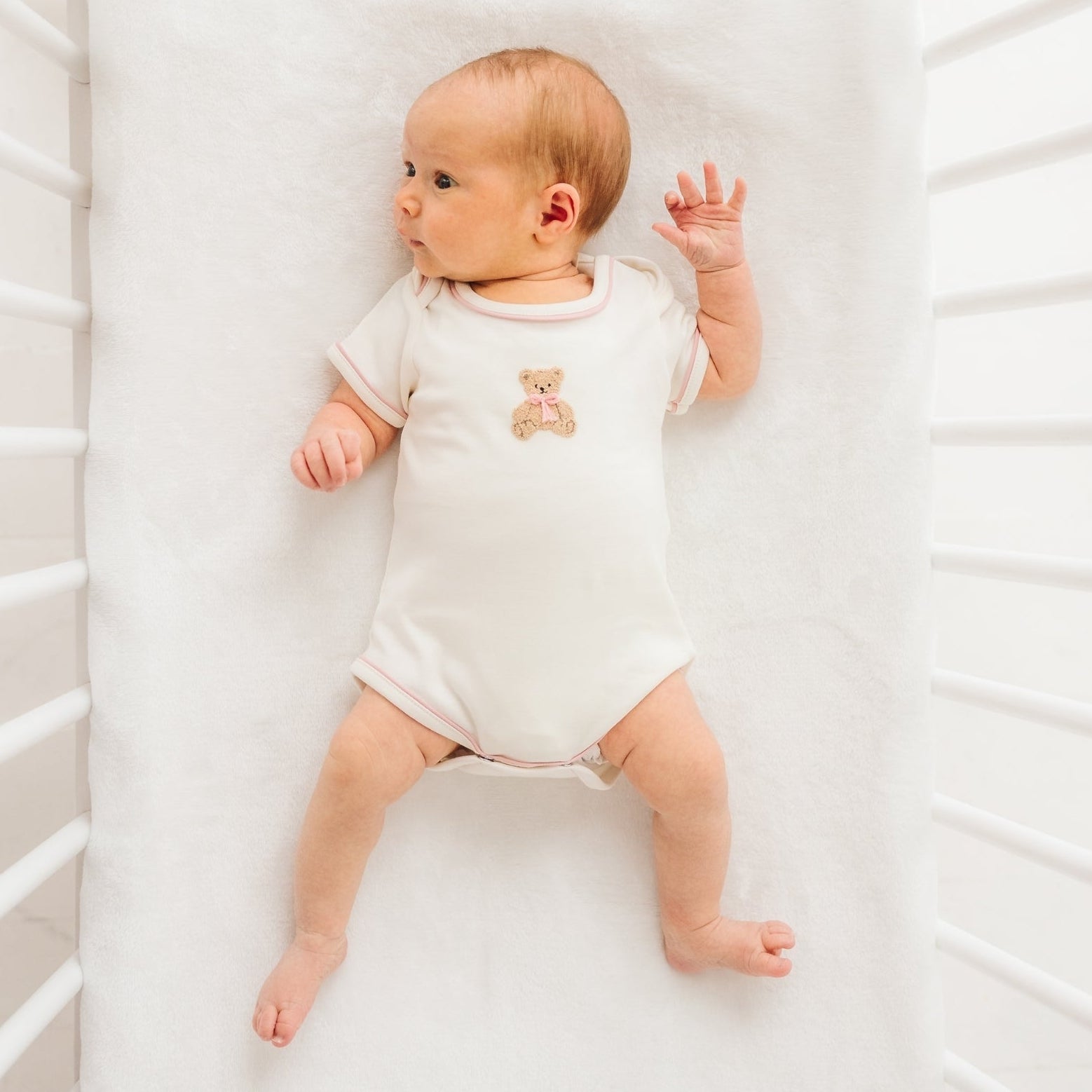 Bear Hugs Lap Bodysuit - Dusty Rose - Magnolia BabyBodysuit