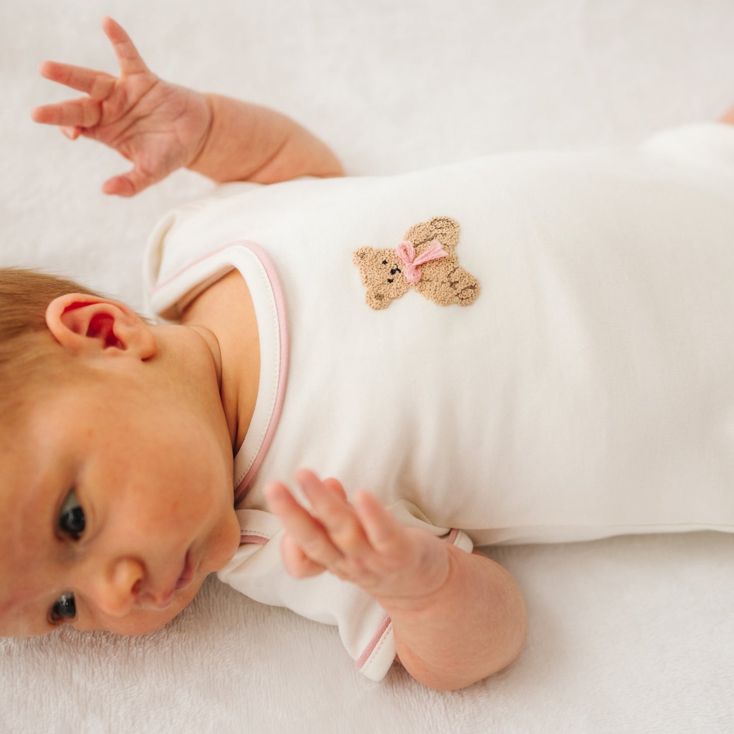 Bear Hugs Lap Bodysuit - Dusty Rose - Magnolia BabyBodysuit
