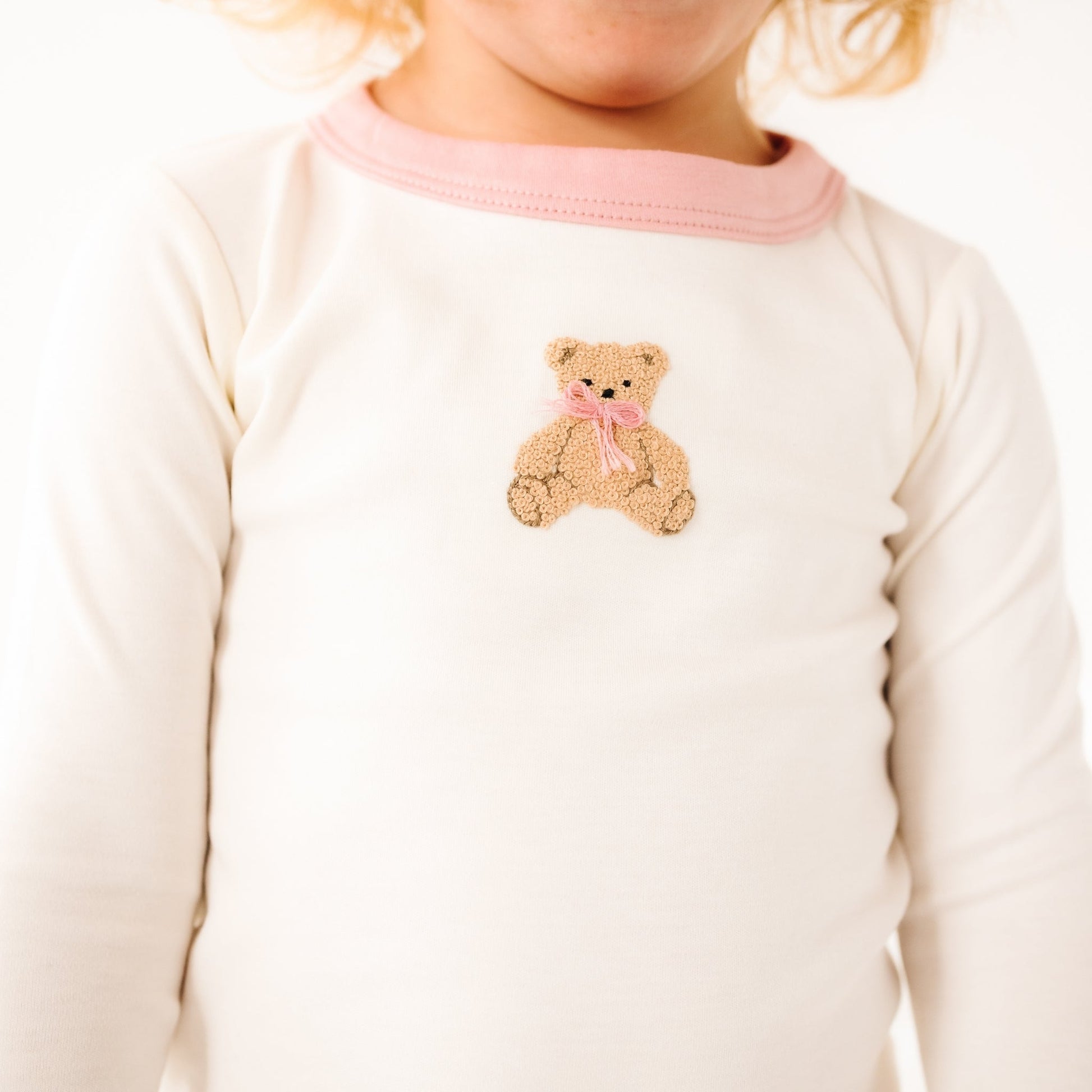 Bear Hugs Long Pajamas - Dusty Rose - Magnolia BabyLong Pajamas