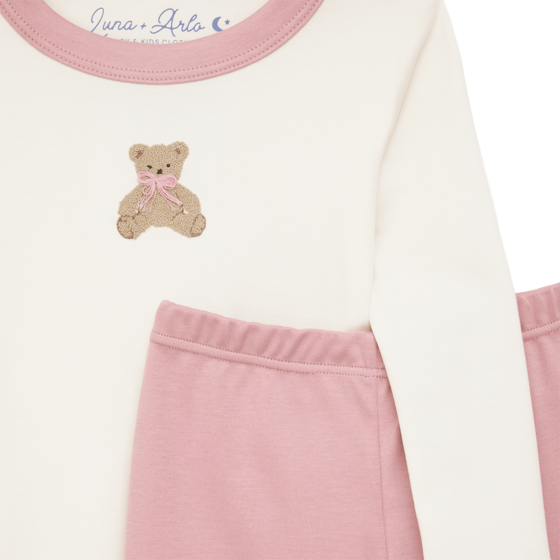 Bear Hugs Long Pajamas - Dusty Rose - Magnolia BabyLong Pajamas