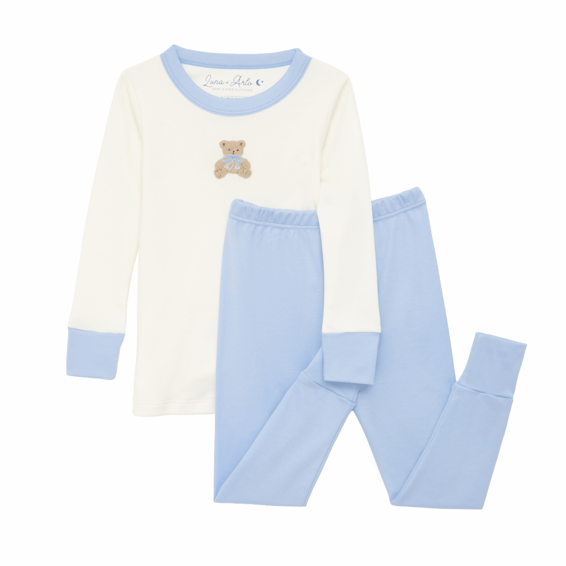 Bear Hugs Long Pajamas - Sky - Magnolia BabyLong Pajamas