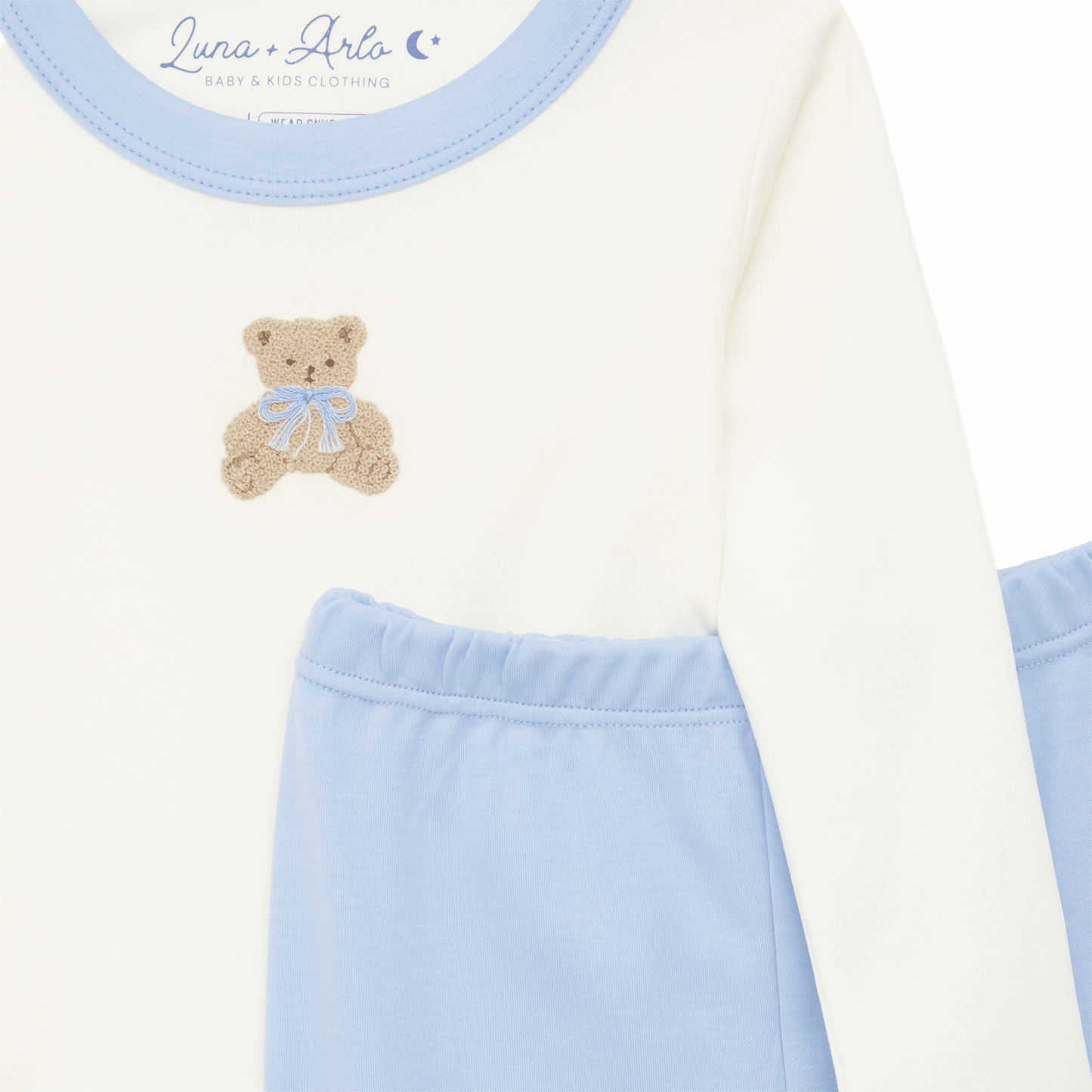 Bear Hugs Long Pajamas - Sky - Magnolia BabyLong Pajamas