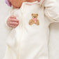 Bear Hugs Zip Footie - Dusty Rose - Magnolia BabyFootie