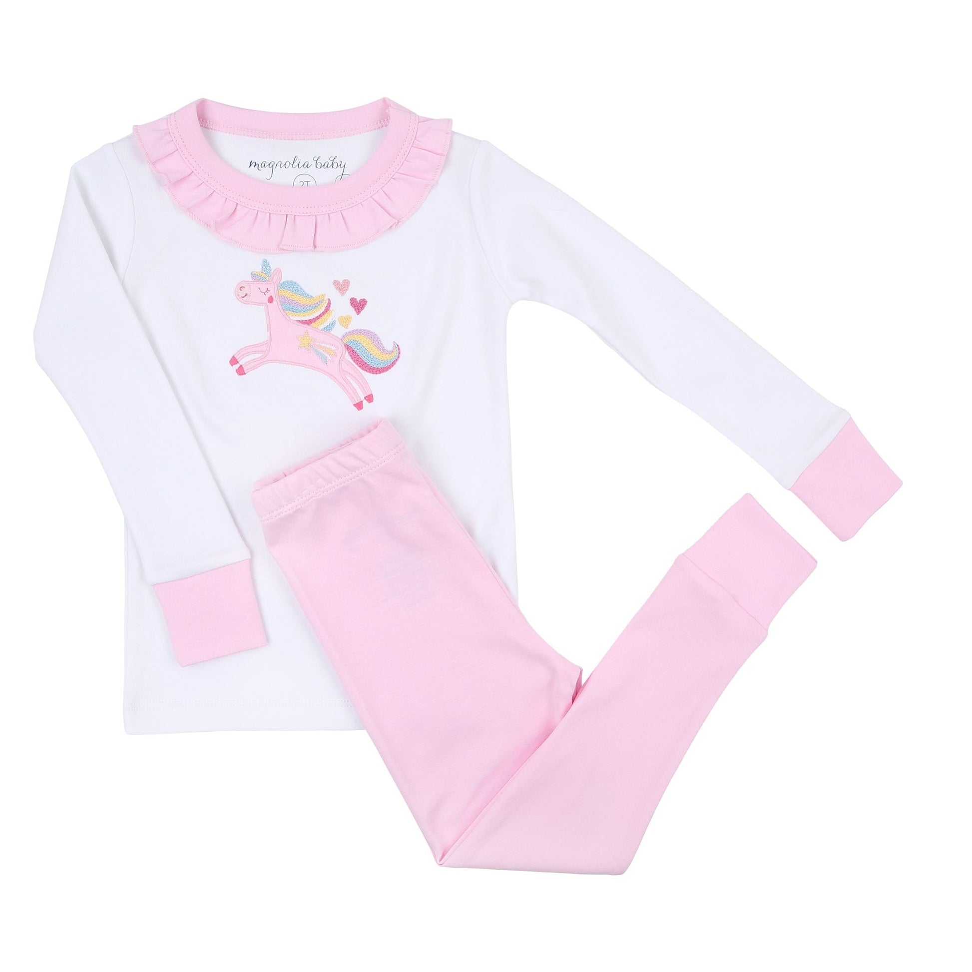 Believe in Magic Infant/Toddler Ruffle Long Pajamas - Magnolia BabyLong Pajamas