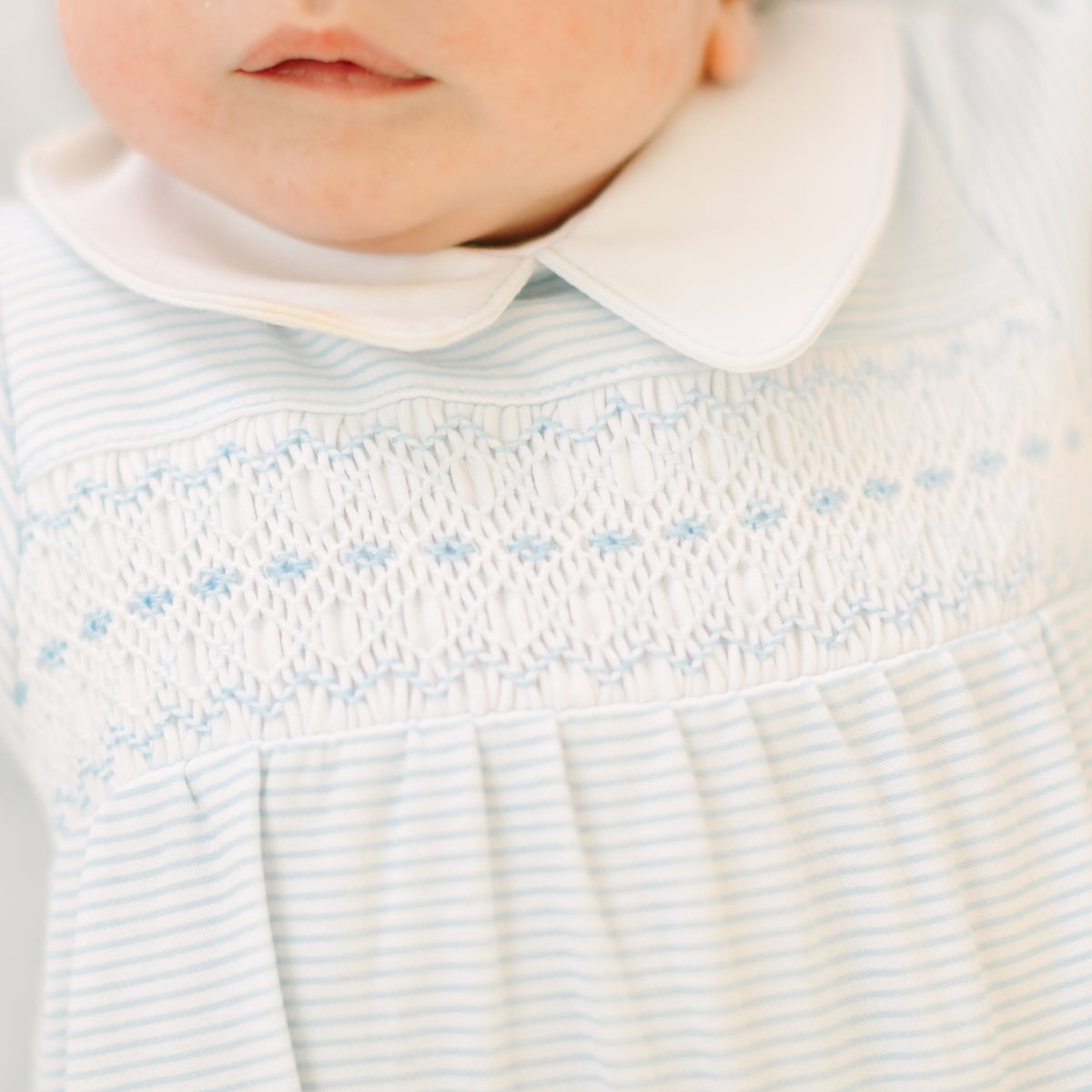 Magnolia Baby_Benjamin Smocked Footie - Light Blue_3