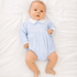 Magnolia Baby_Benjamin Smocked Long Sleeve Bubble - Light Blue_1
