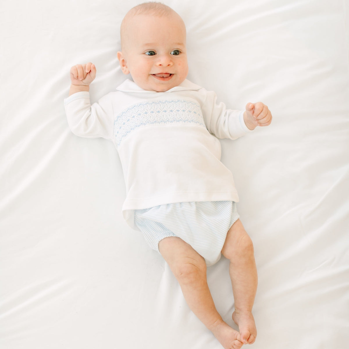 Magnolia Baby_Benjamin Smocked Long Sleeve Diaper Cover Set - Light Blue_2