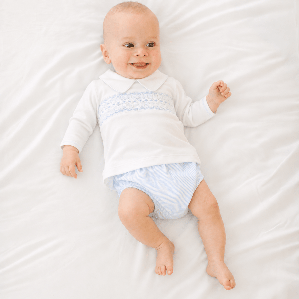 Magnolia Baby_Benjamin Smocked Long Sleeve Diaper Cover Set - Light Blue_1