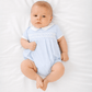 Magnolia Baby_Benjamin Smocked Short Sleeve Bubble - Light Blue_1