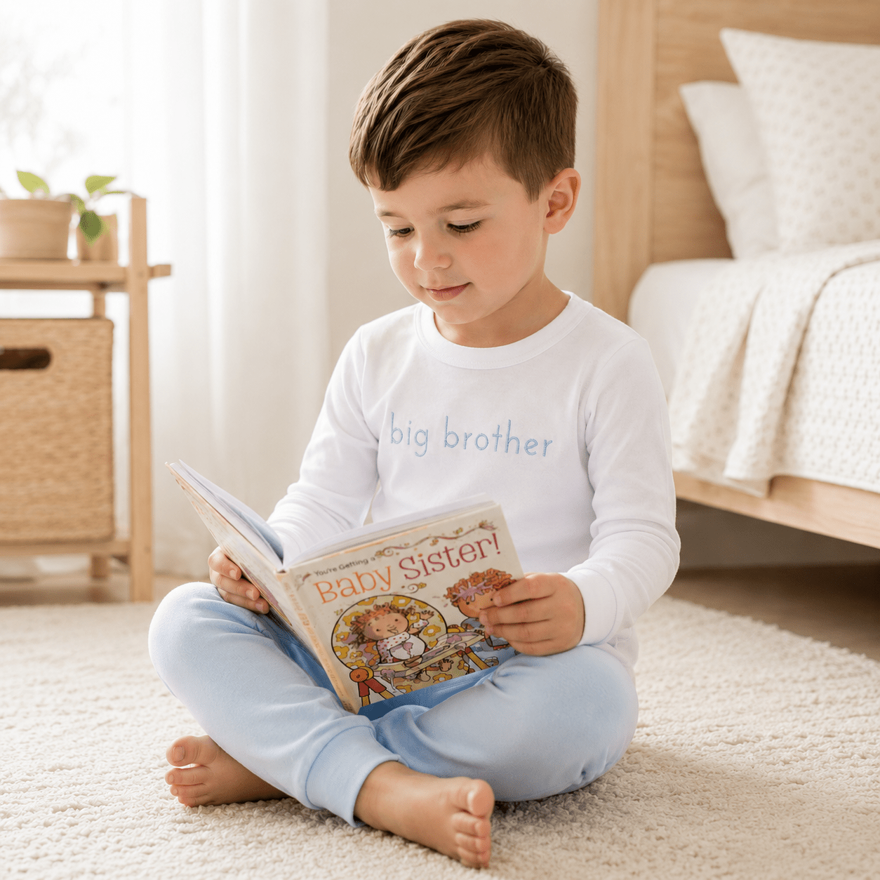 Magnolia Baby_Big Brother Embroidered Long Pajamas_1