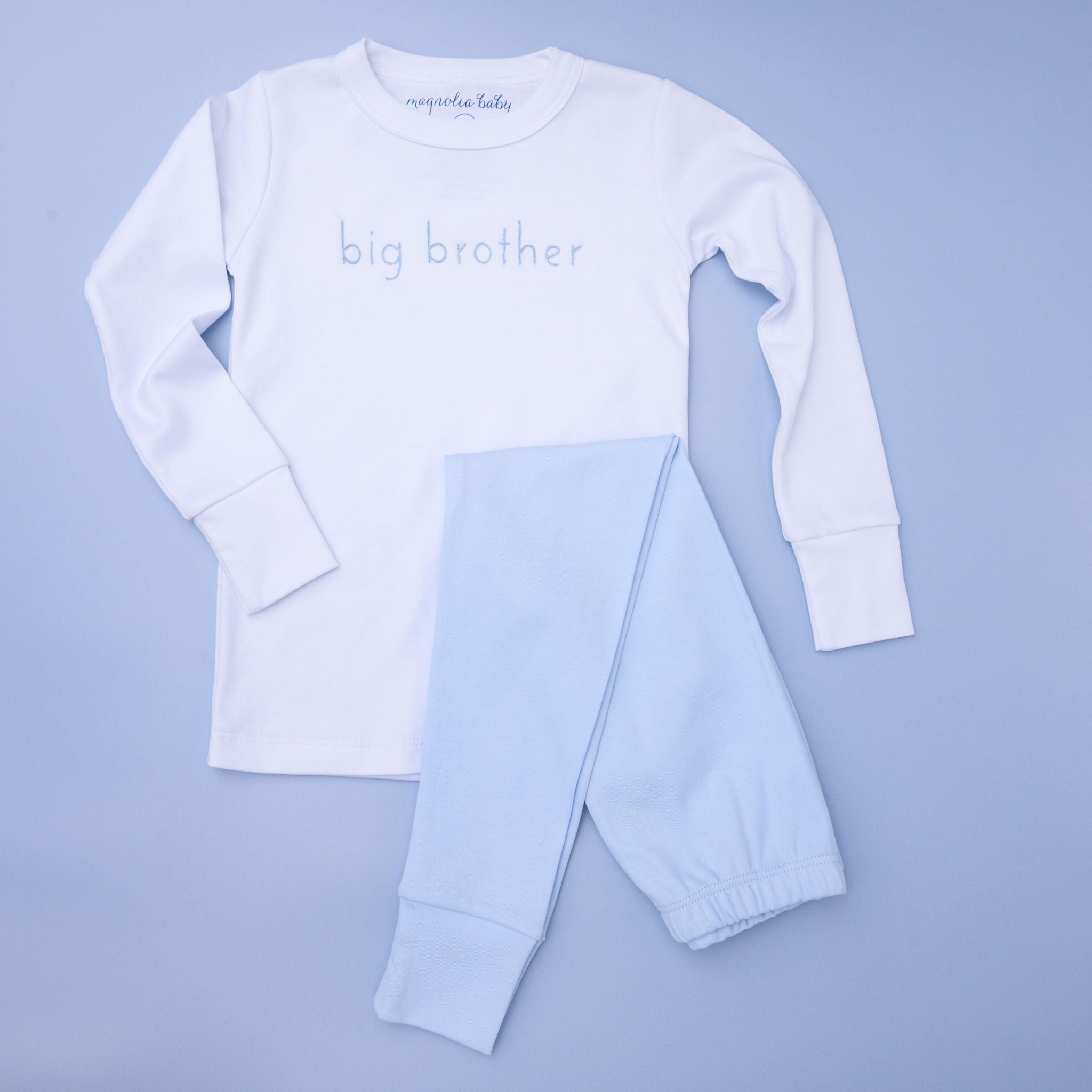 Big Brother Embroidered Long Pajamas - Magnolia Baby Long Pajamas