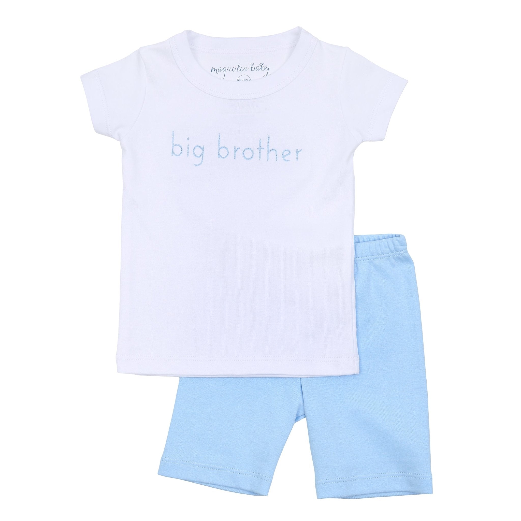 Big Brother Embroidered Short Pajamas - Magnolia Baby Short Pajamas