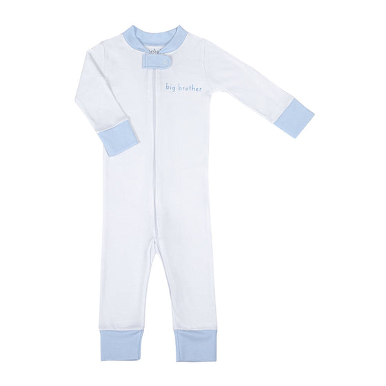 Big Brother Embroidered Zip Pajamas - Magnolia BabyZipper Pajamas