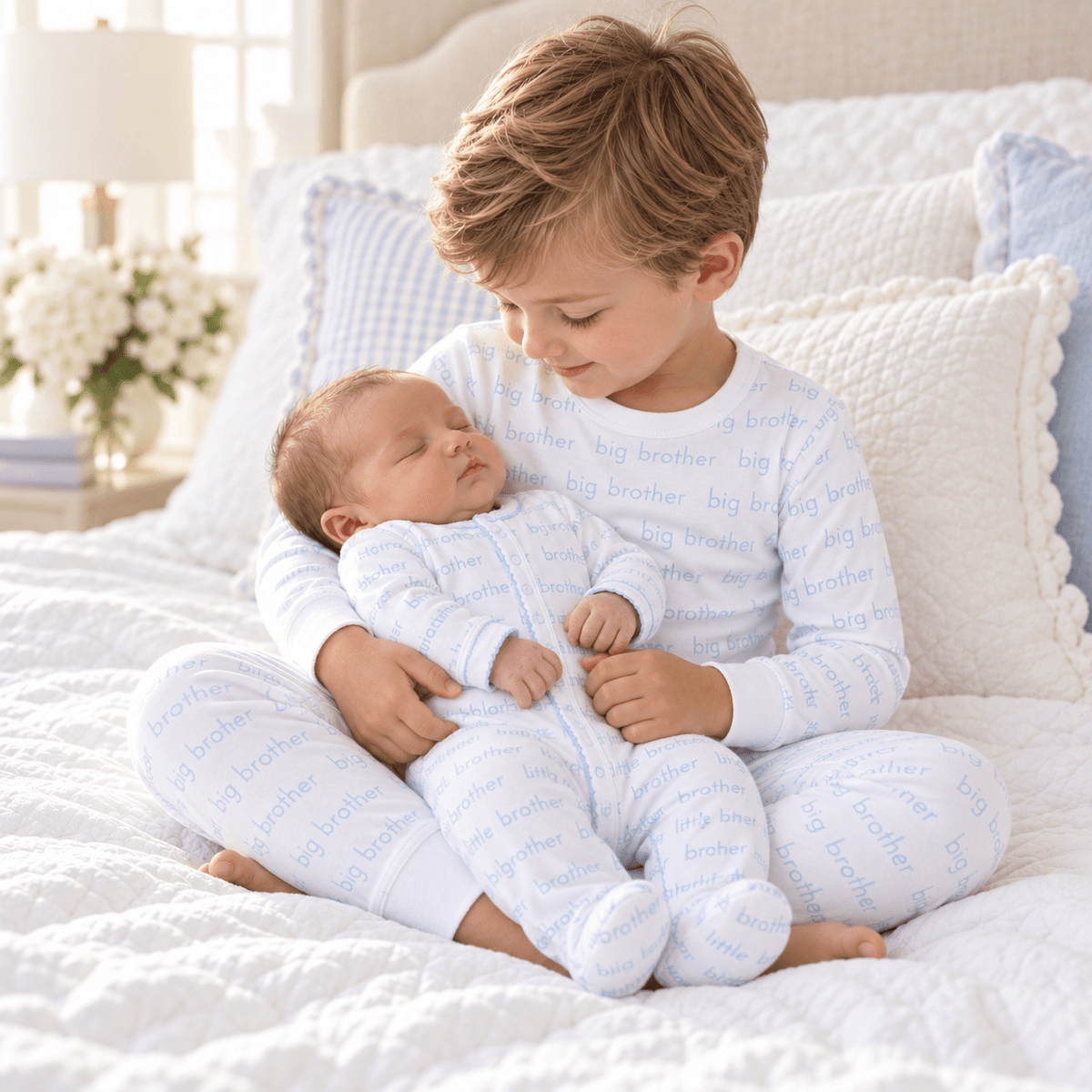 Magnolia Baby_Big Brother & Little Brother Pajamas and Footie Set_3