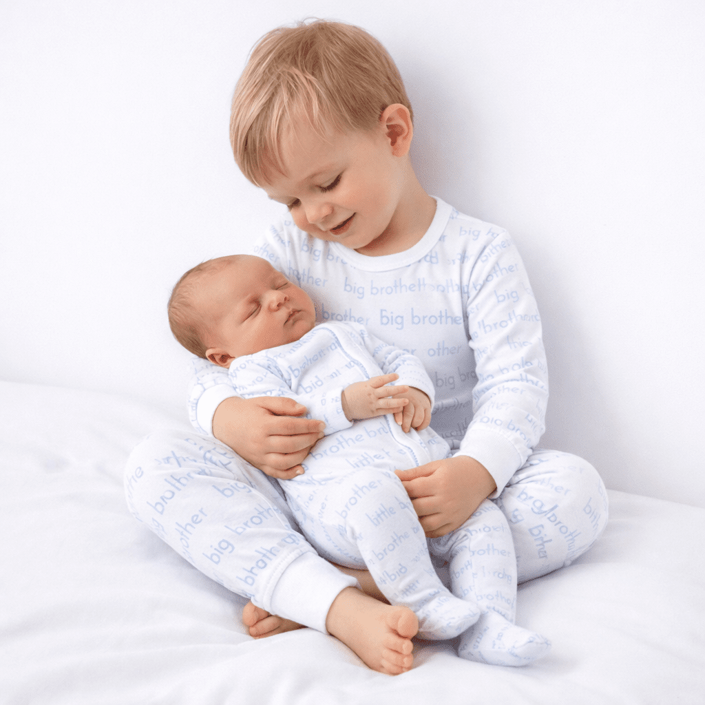 Big Brother & Little Brother Print Pajamas and Footie Set - Magnolia BabyGift Set