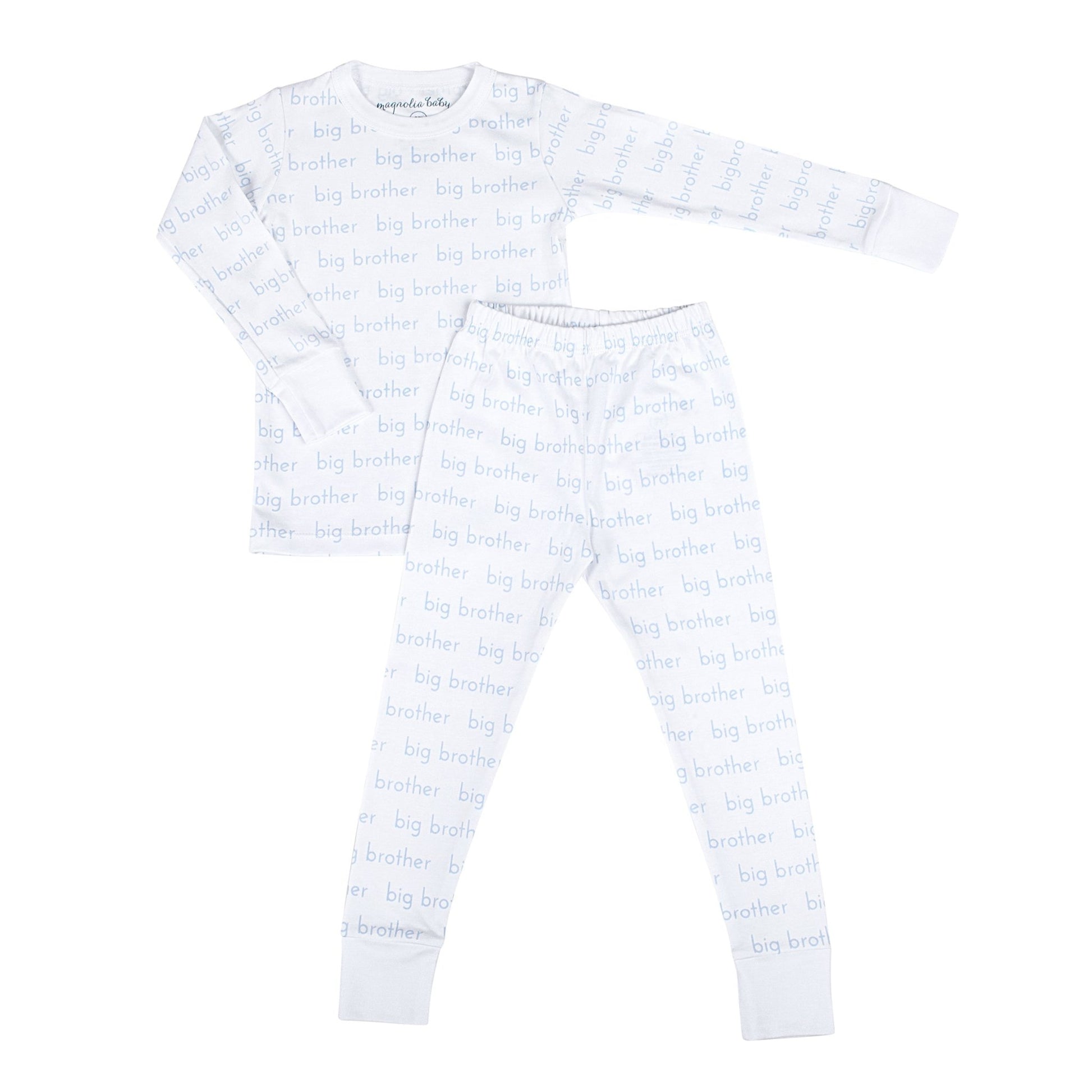 Big Brother Print Long Pajamas - Magnolia Baby Long Pajamas