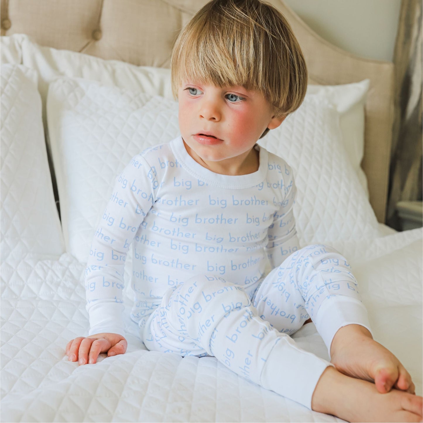 Big Brother Print Long Pajamas - Magnolia Baby Long Pajamas