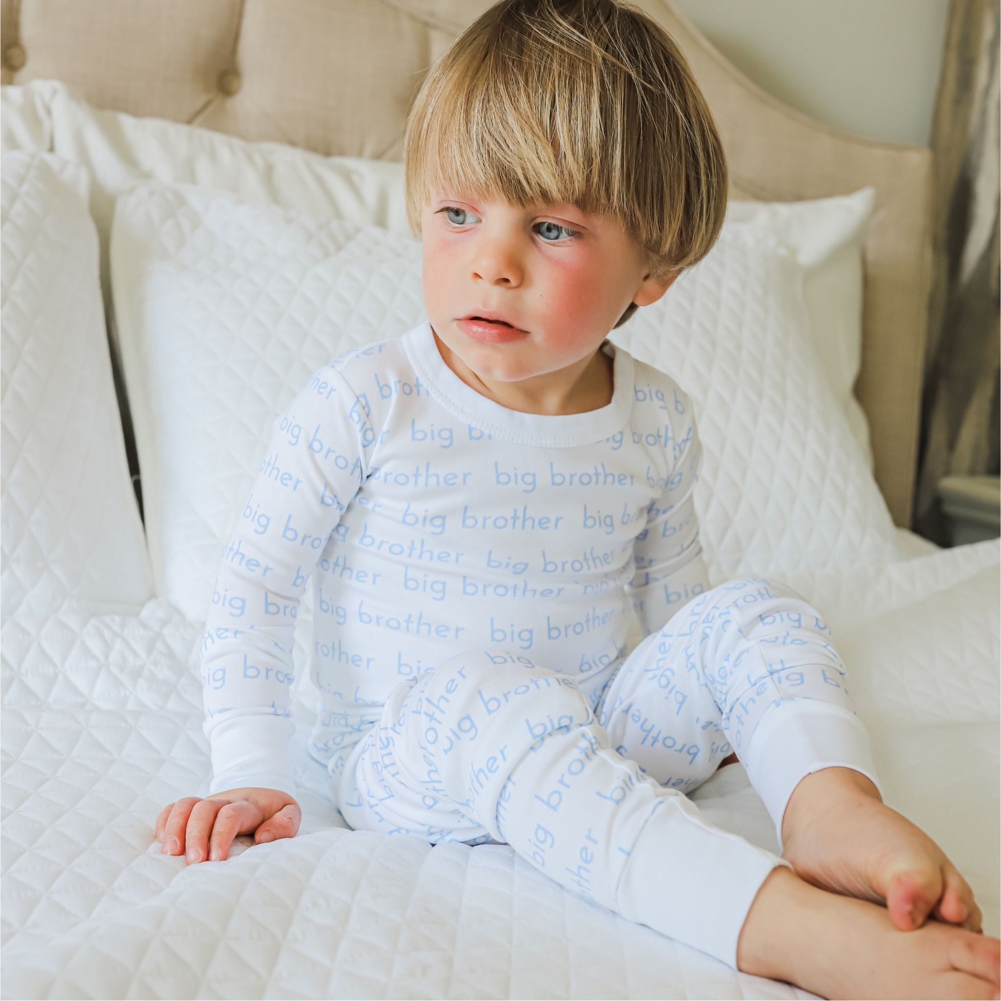Big Brother Print Long Pajamas - Magnolia Baby Long Pajamas