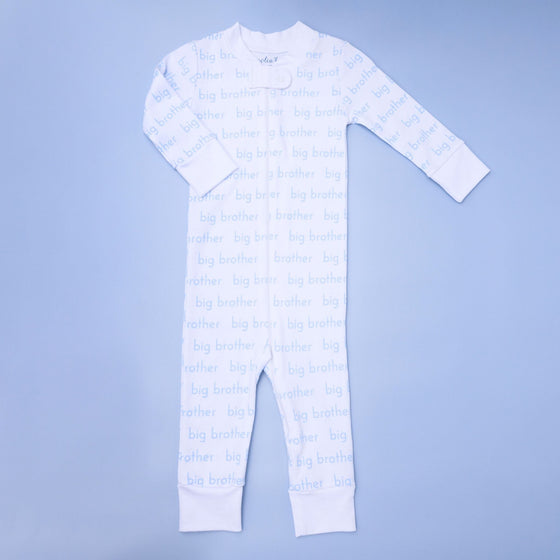 Big Brother Print Zip Pajamas - Magnolia BabyZipper Pajamas