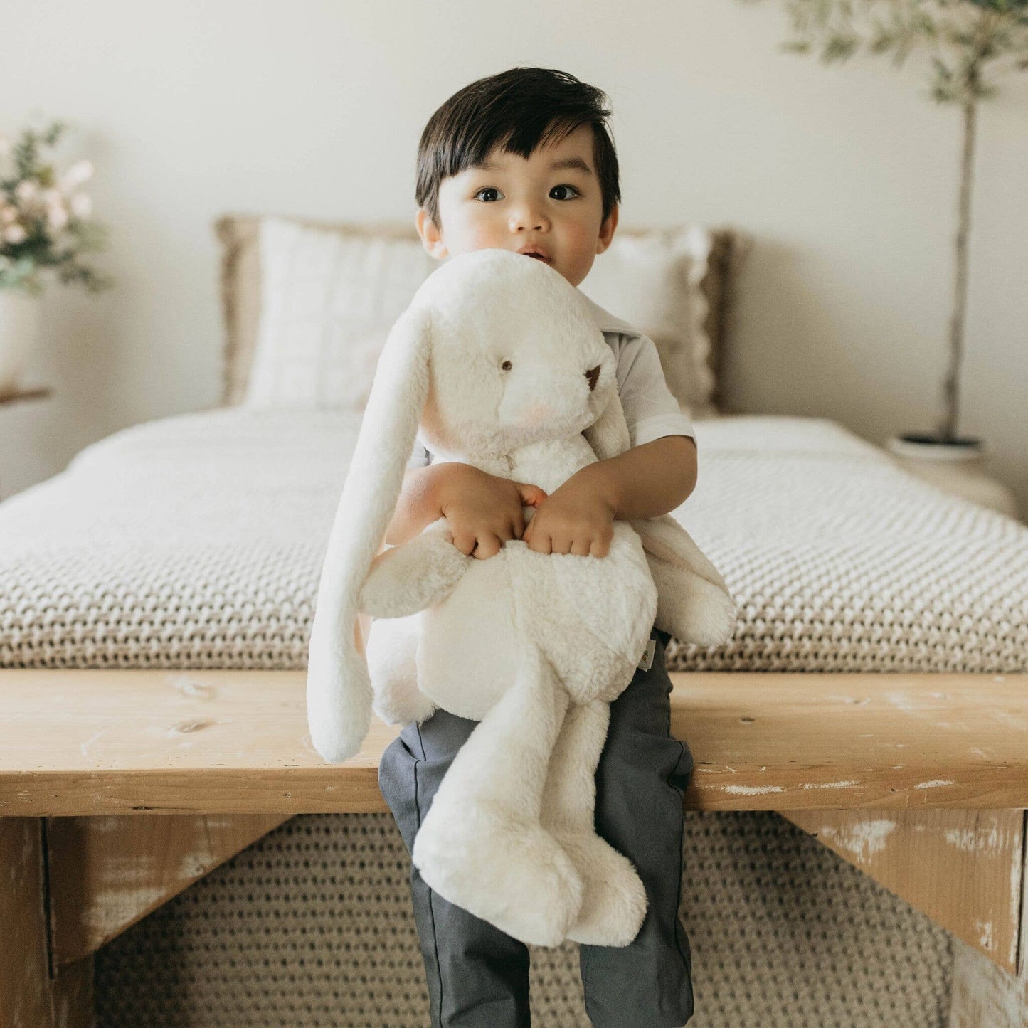 Big Nibble Bunny – Cream - 20" - Magnolia BabySoft Toy