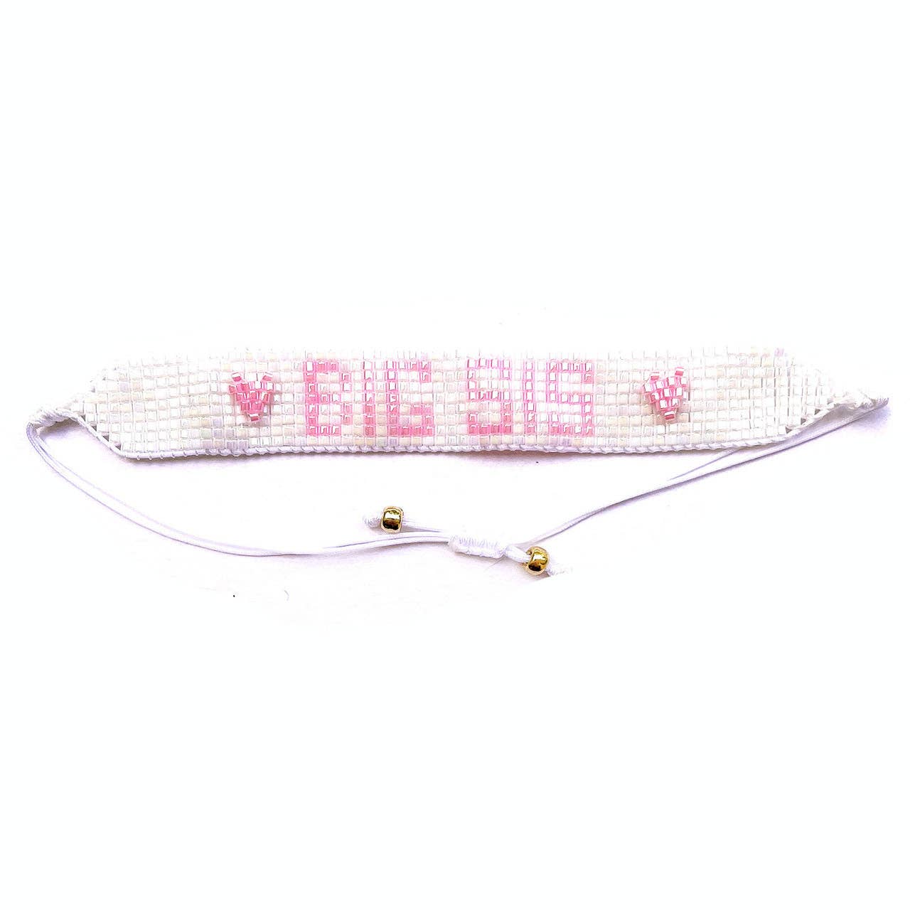 BIG SIS Beaded Bracelet: Pink and White - Magnolia Baby