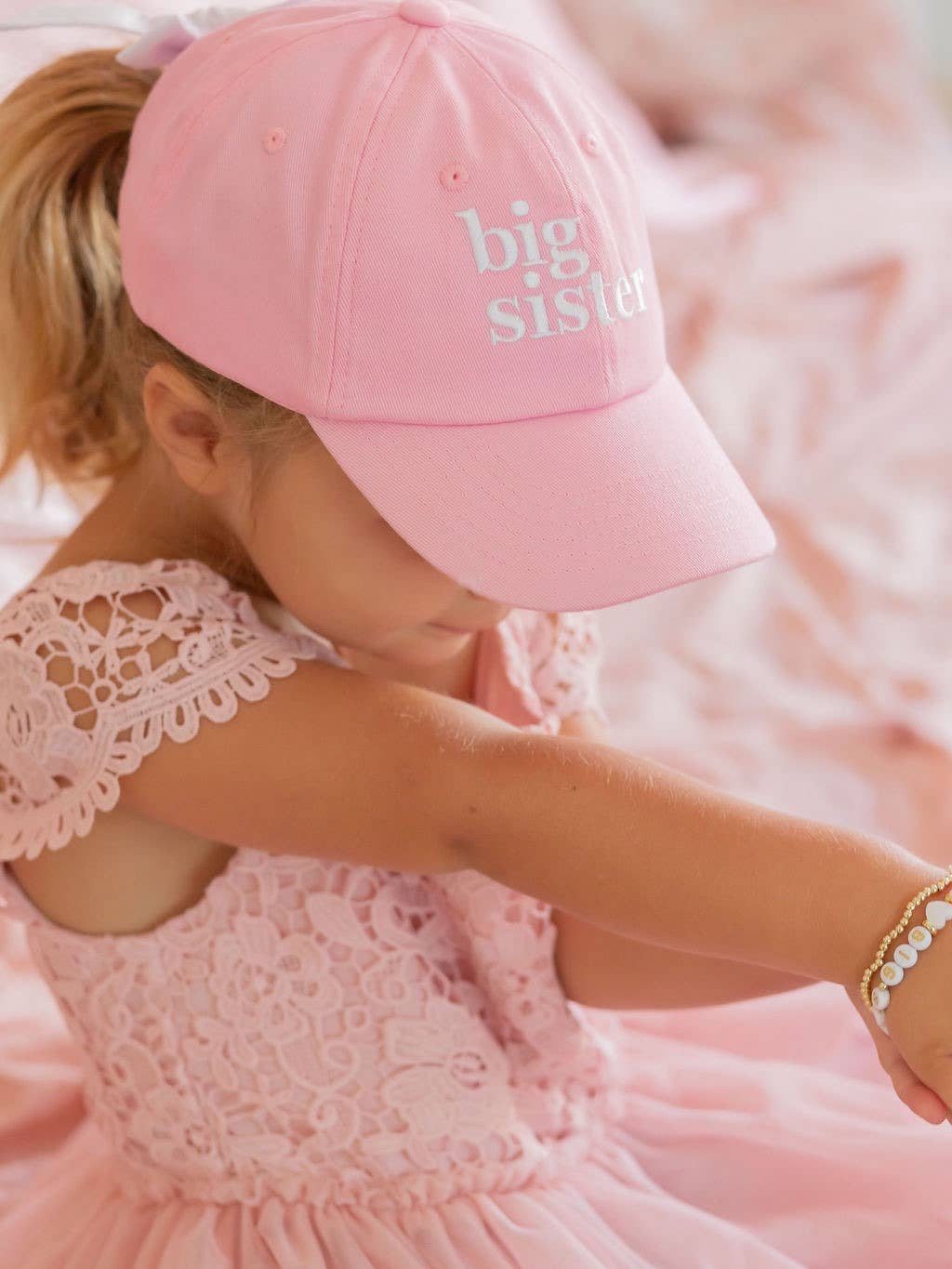 Big Sister Baseball Hat with Bow - Magnolia BabyHat