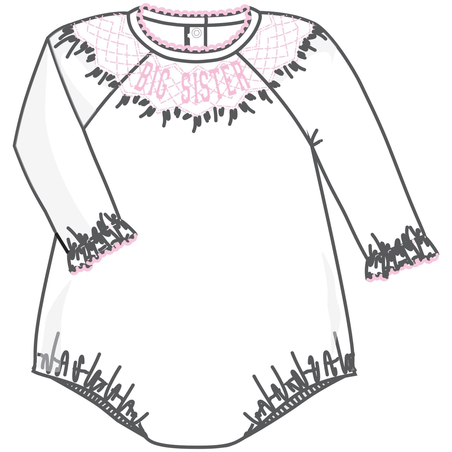 Big Sister Bishop Long Sleeve Bubble - Magnolia BabyBubble