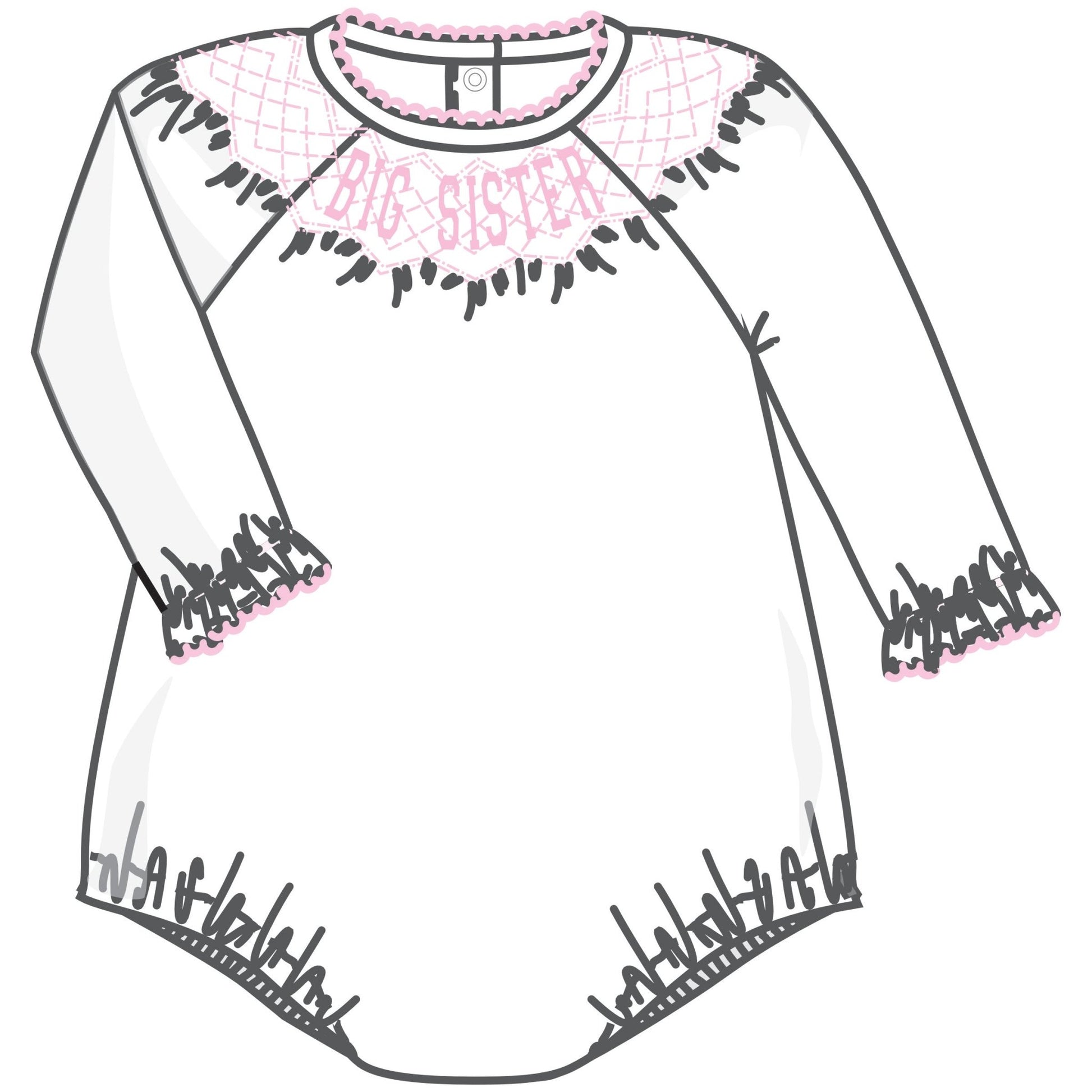 Big Sister Bishop Long Sleeve Bubble - Magnolia BabyBubble