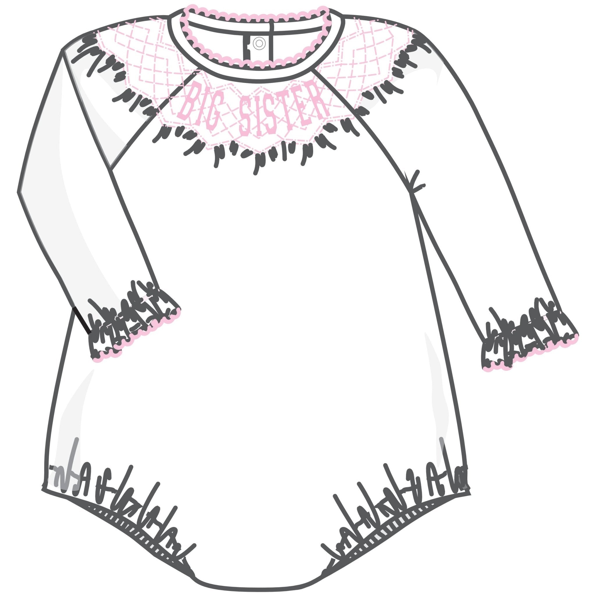 Big Sister Bishop Long Sleeve Bubble - Magnolia BabyBubble