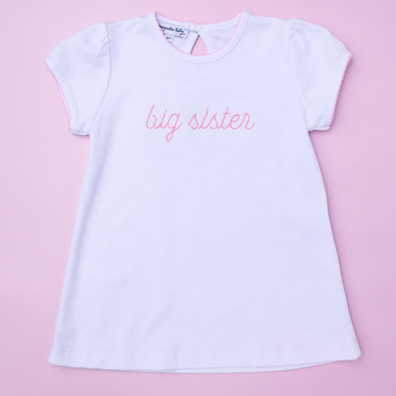 Big Sister Embroidered T-Shirt - Magnolia BabyT-Shirt