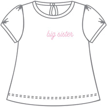  Big Sister Embroidered T-Shirt - Magnolia BabyT-Shirt