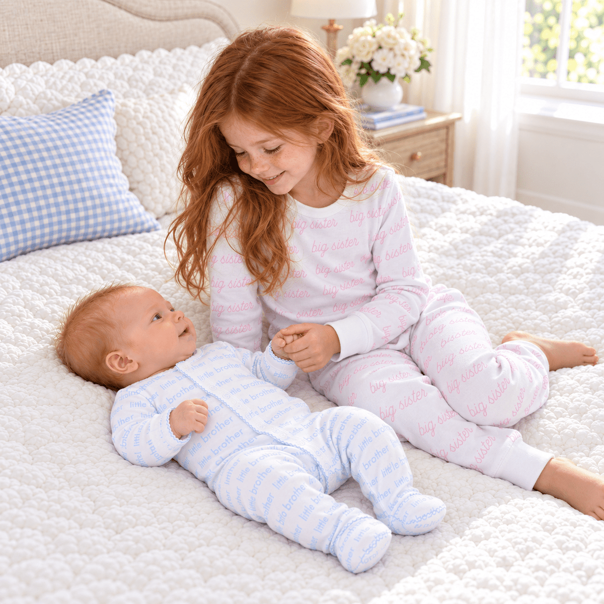 Magnolia Baby_Big Sister Pajamas & Little Brother Footie Gift Set_1