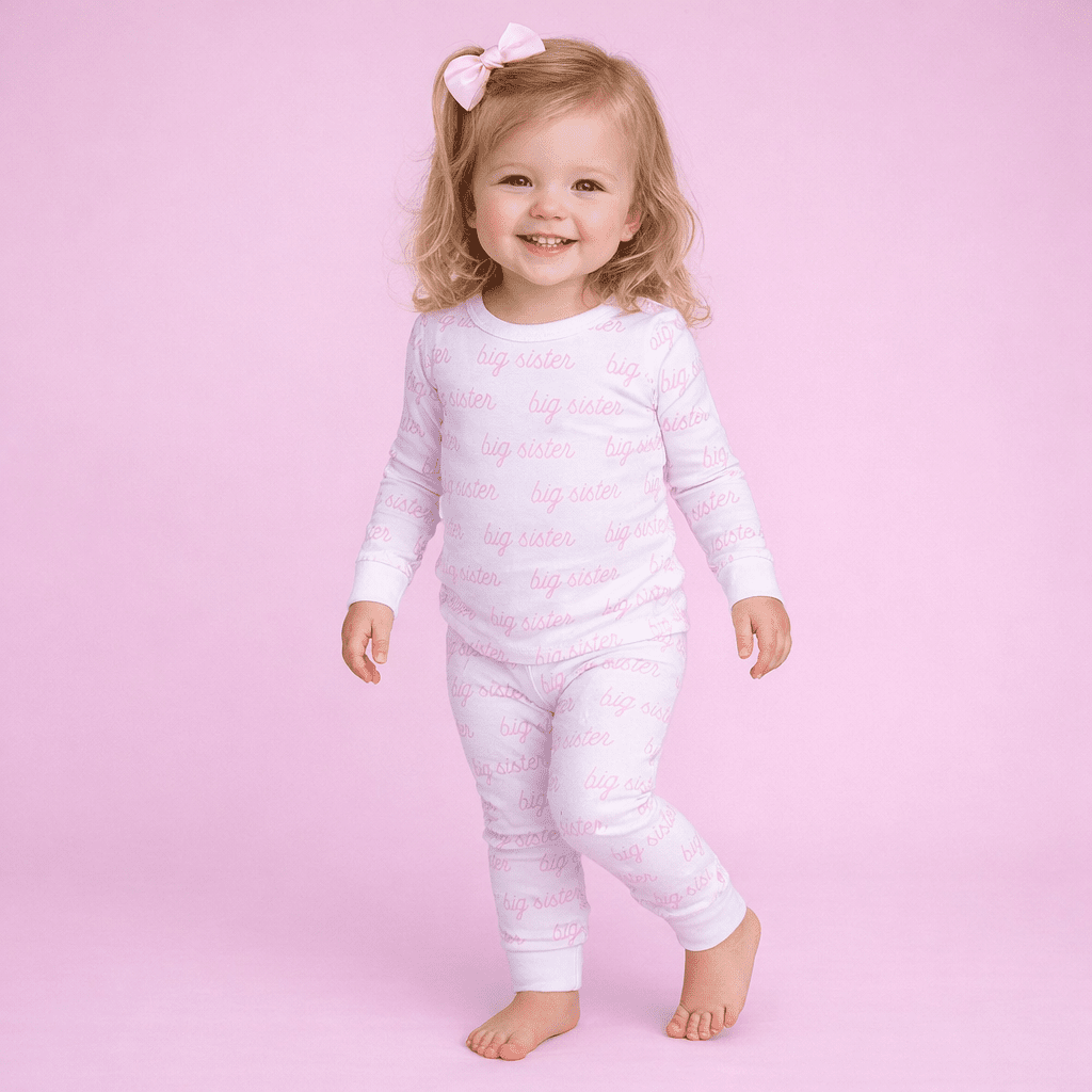 Big Sister Print Long Pajamas - Magnolia BabyLong Pajamas