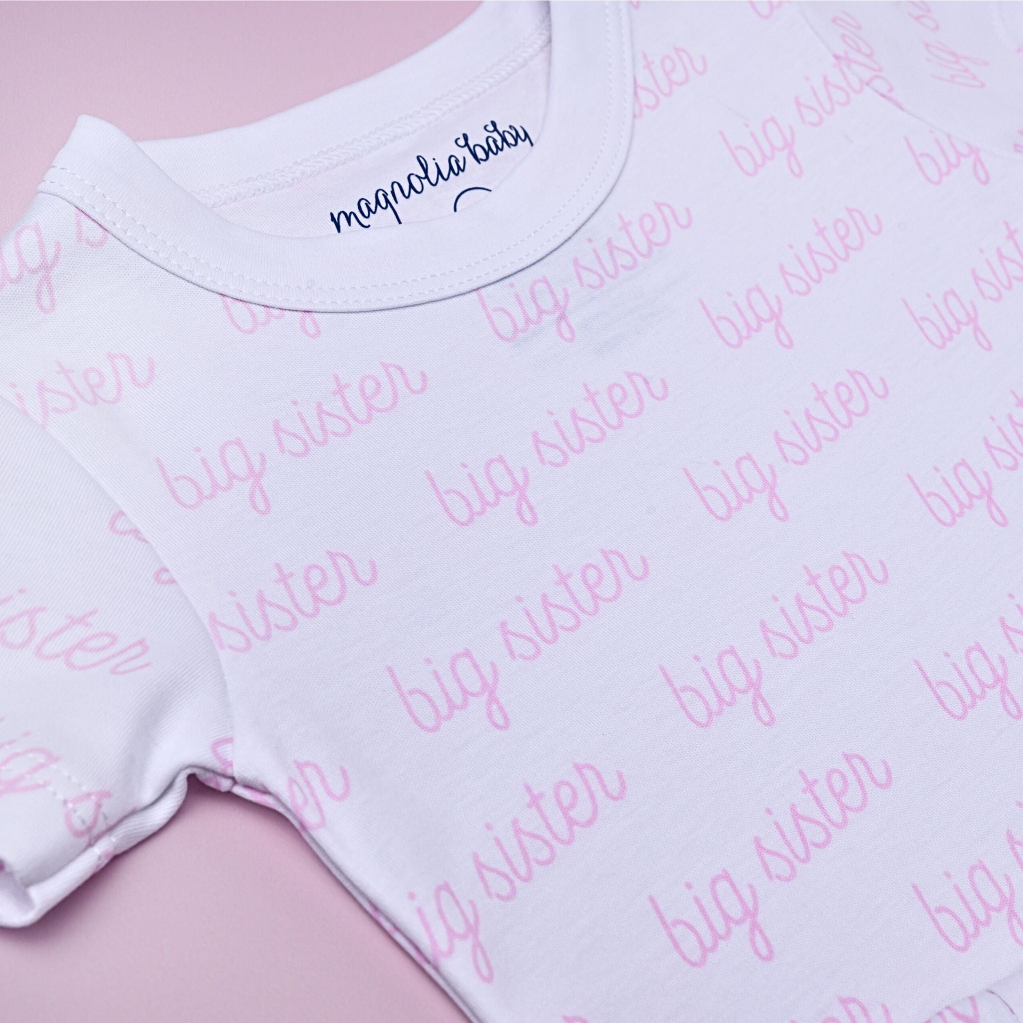 Big Sister Print Short Pajamas - Magnolia Baby Short Pajamas