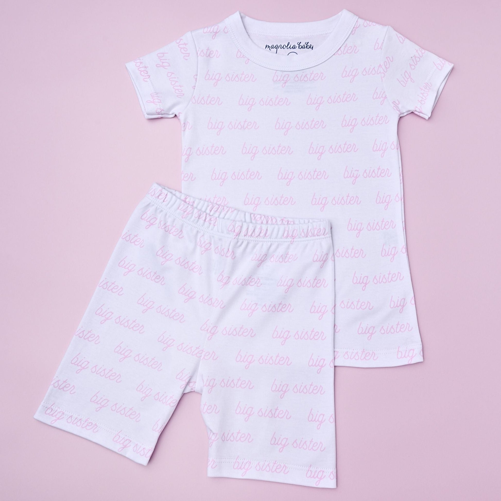 Big Sister Print Short Pajamas - Magnolia Baby Short Pajamas