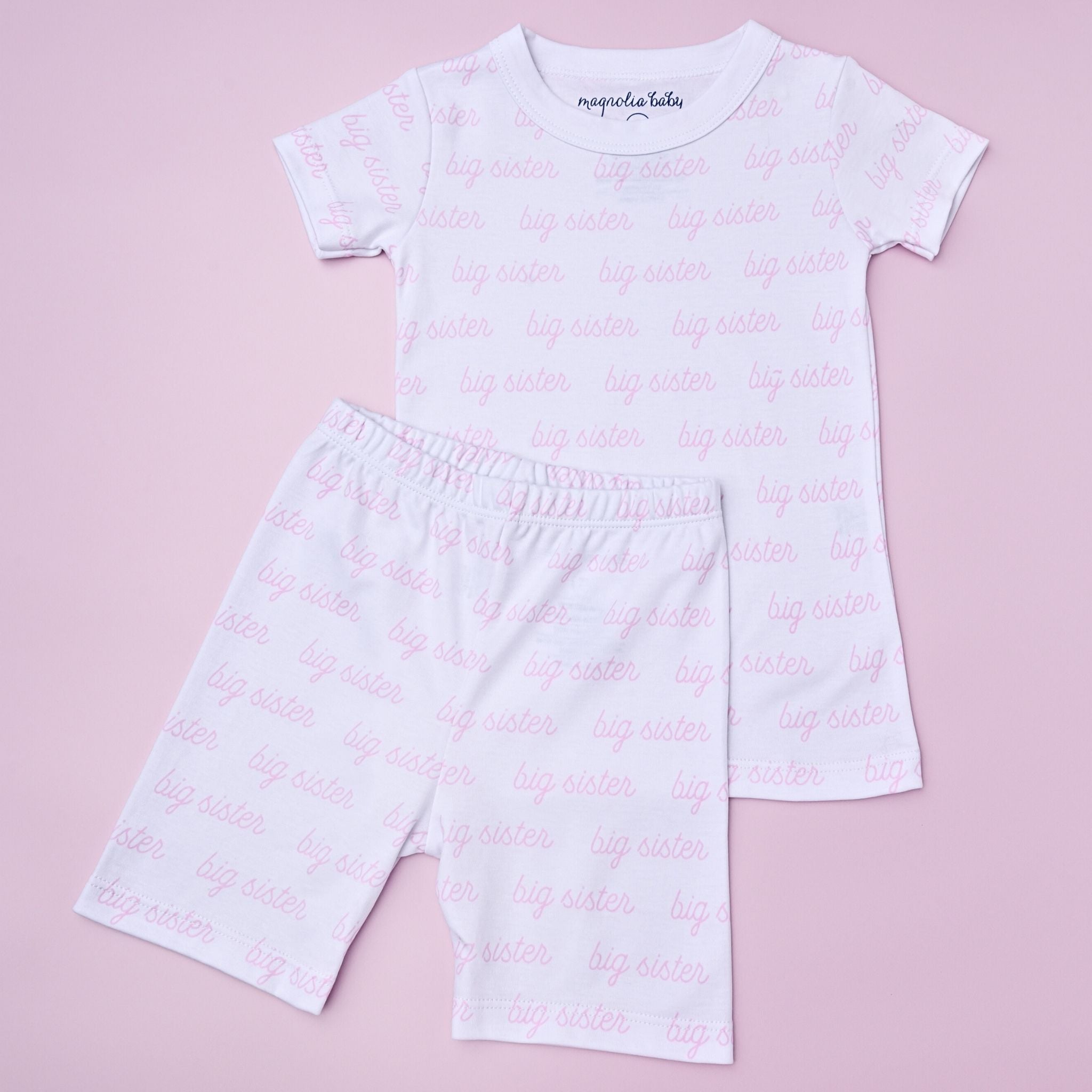 Big Sister Print Short Pajamas - Magnolia Baby Short Pajamas