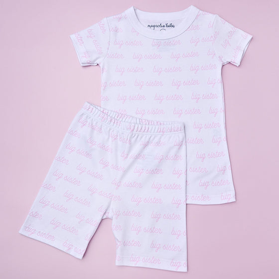 Big Sister Print Short Pajamas - Magnolia BabyShort Pajamas