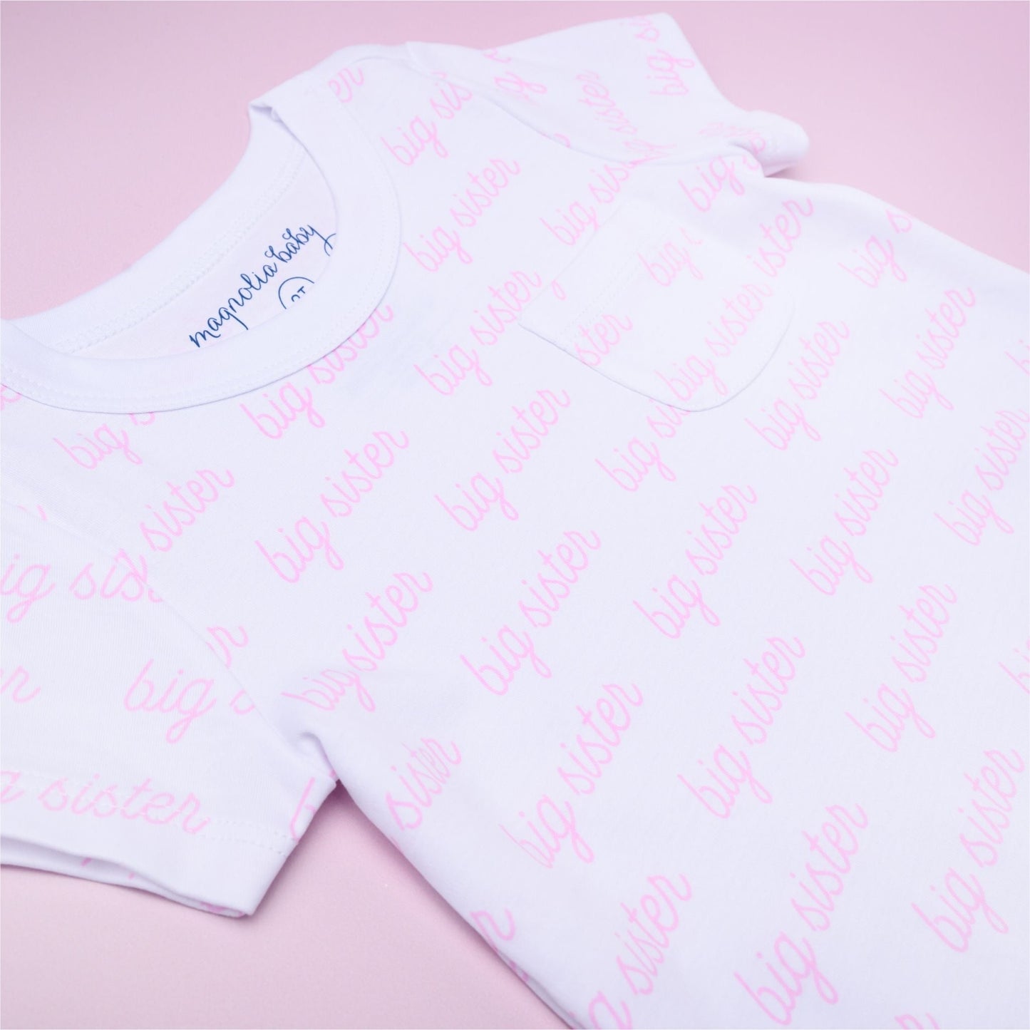 Big Sister Print Short Sleeve Nightdress - Magnolia Baby Nightdress