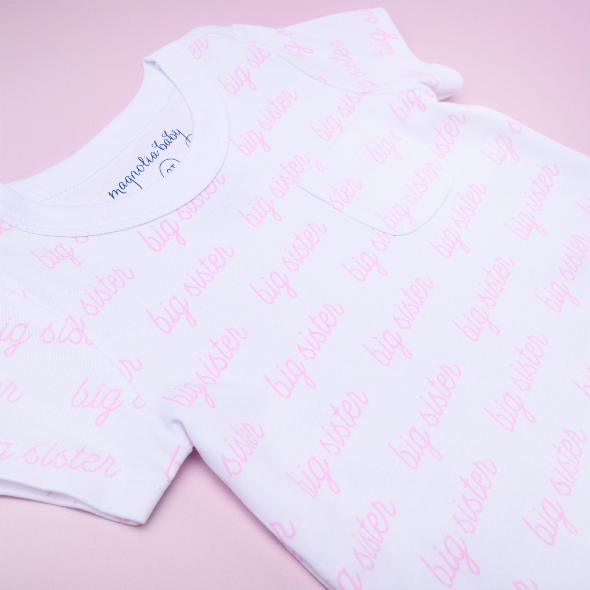 Big Sister Print Short Sleeve Nightdress - Magnolia Baby Nightdress