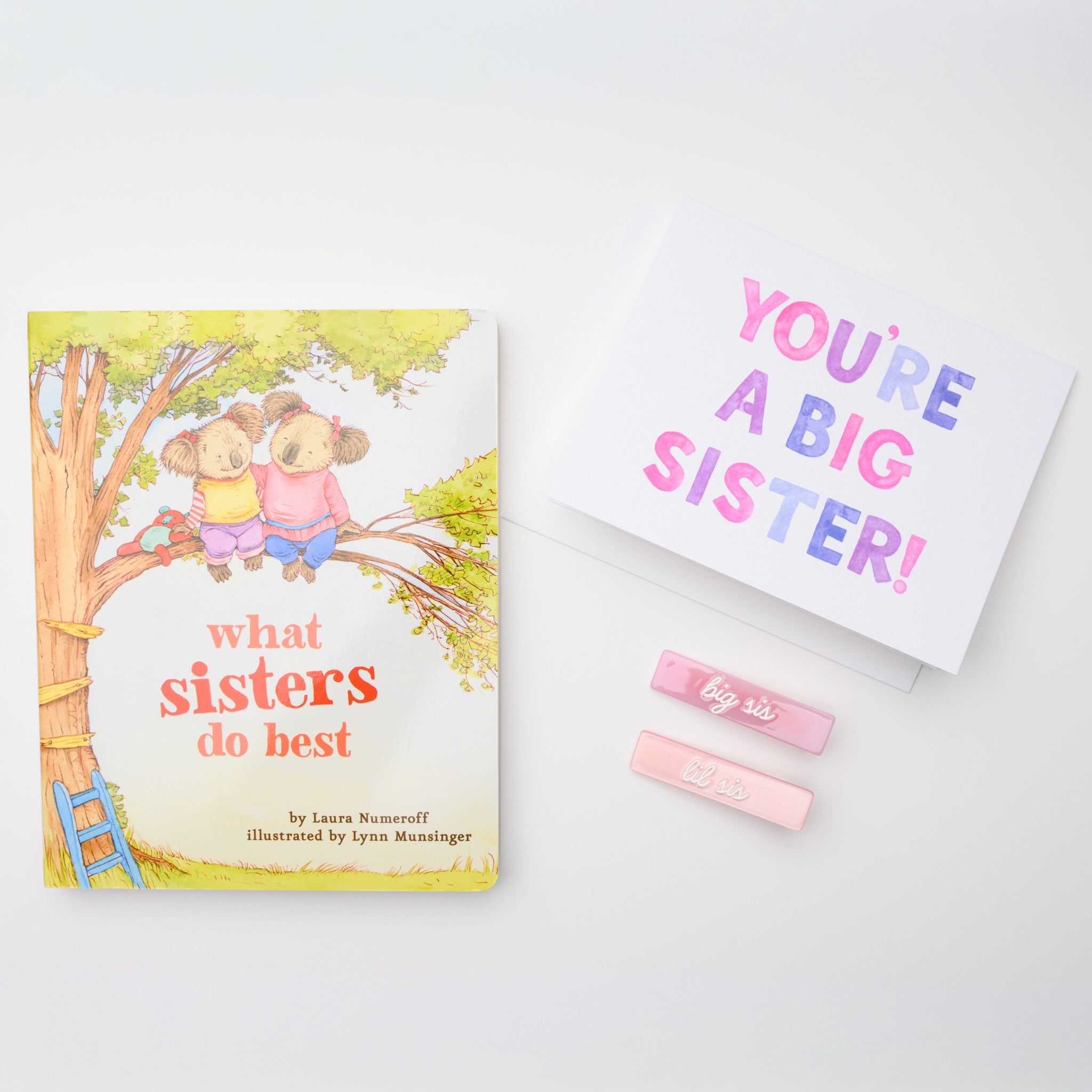 Big Sister Gift Set - Book + Hair Clips + Card