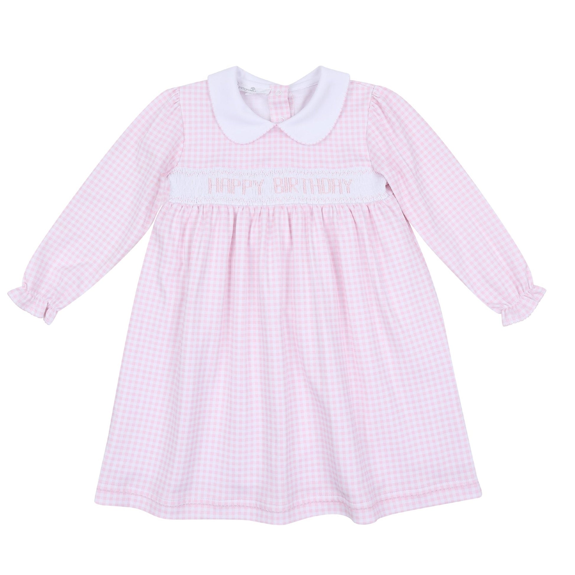 long sleeve smocked birthday dress Smocked Party Animal Long Sleeve Bubble 2