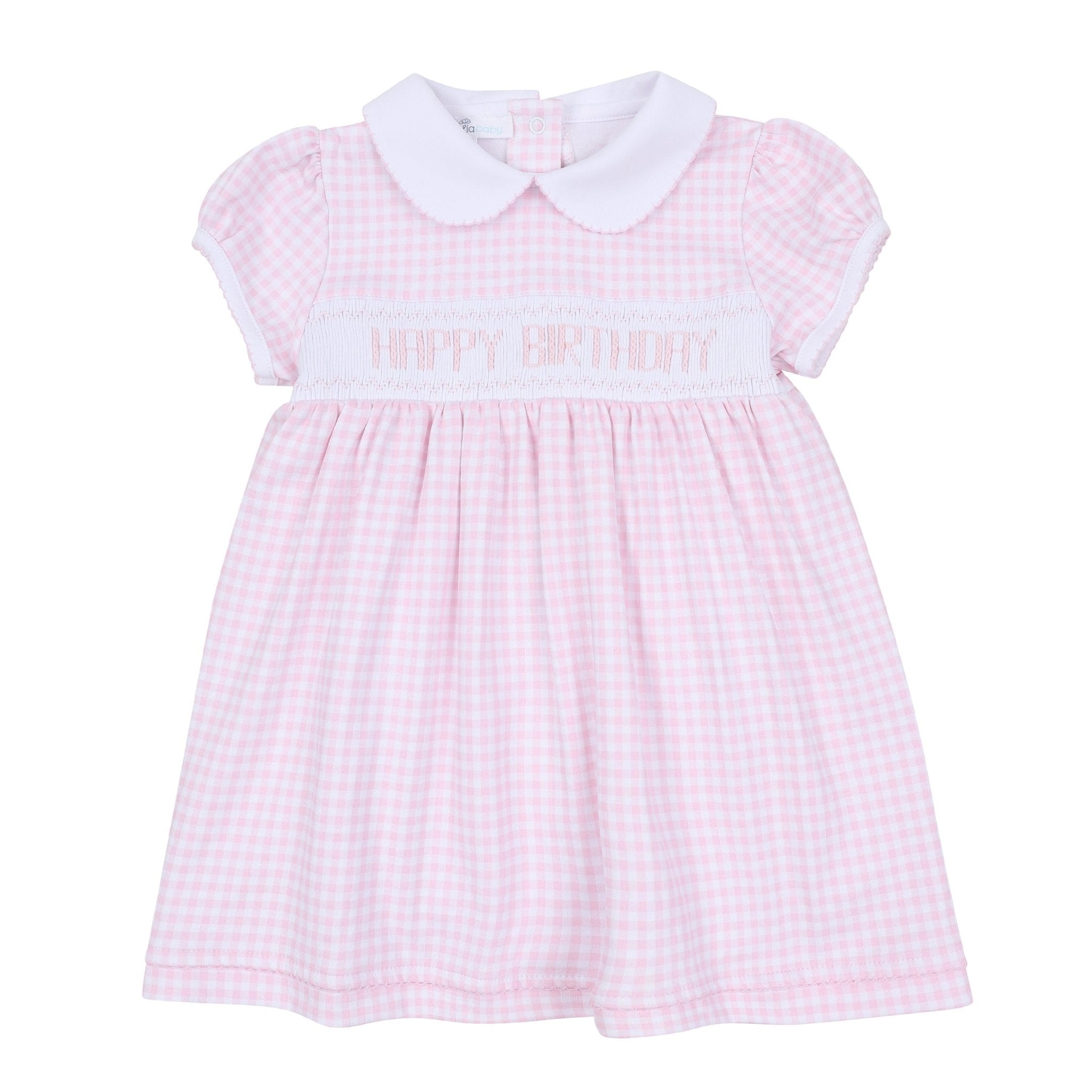 Birthday Classics Smocked Short Sleeve Dress - Pink - Magnolia BabyDress
