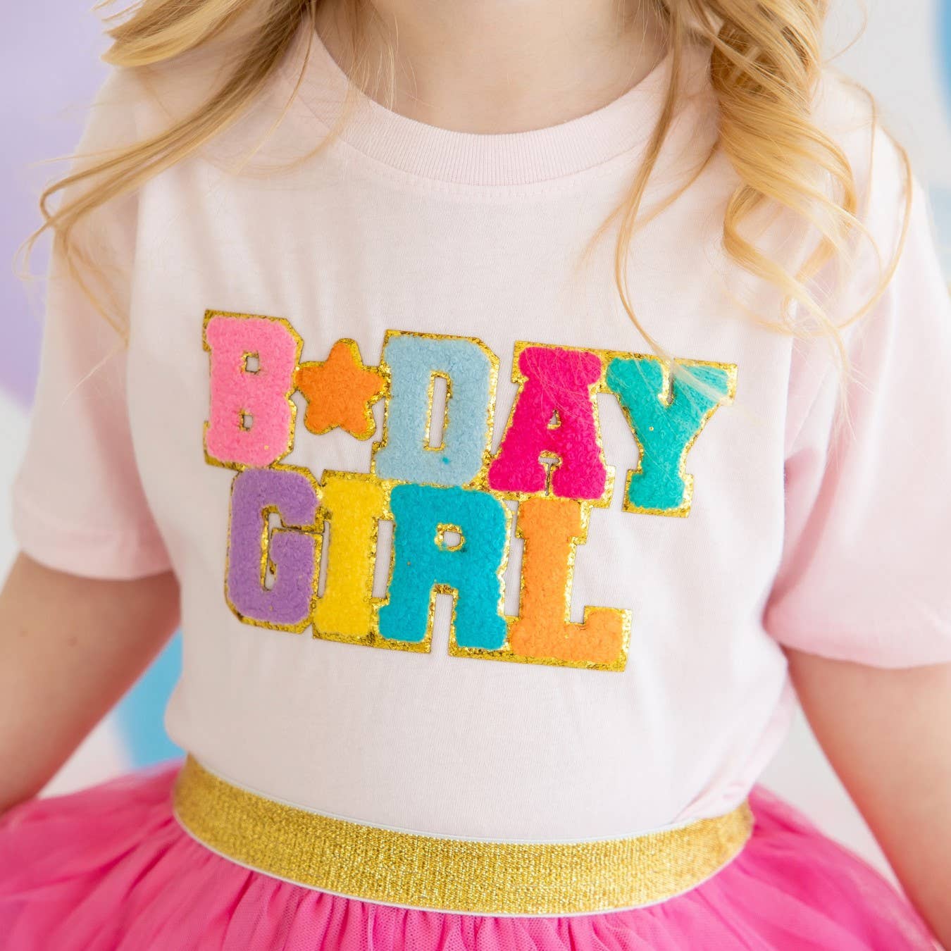 Birthday Girl Patch Short Sleeve T-Shirt - Magnolia BabyT-Shirt