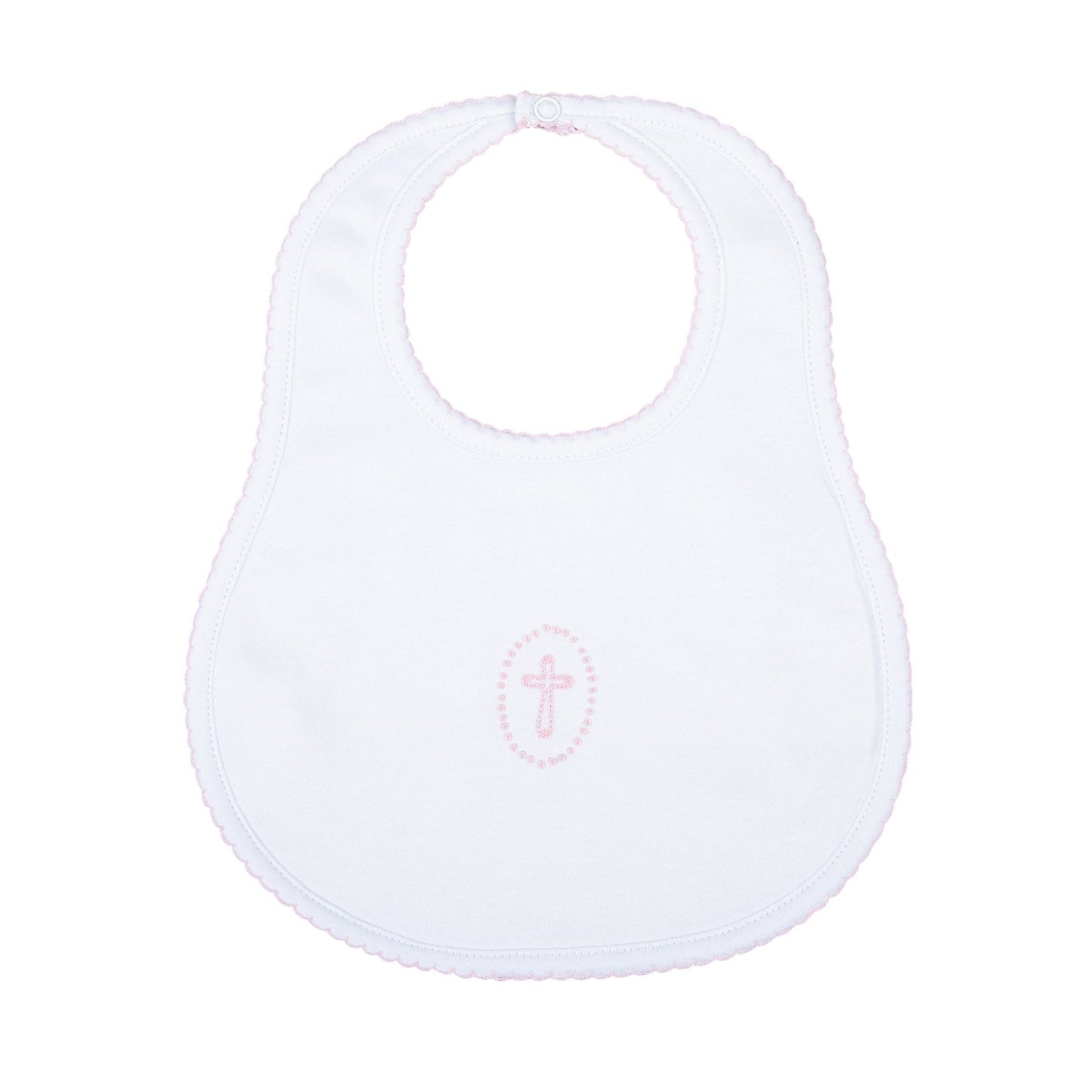 Blessed Embroidered Bib - Pink - Magnolia BabyBib