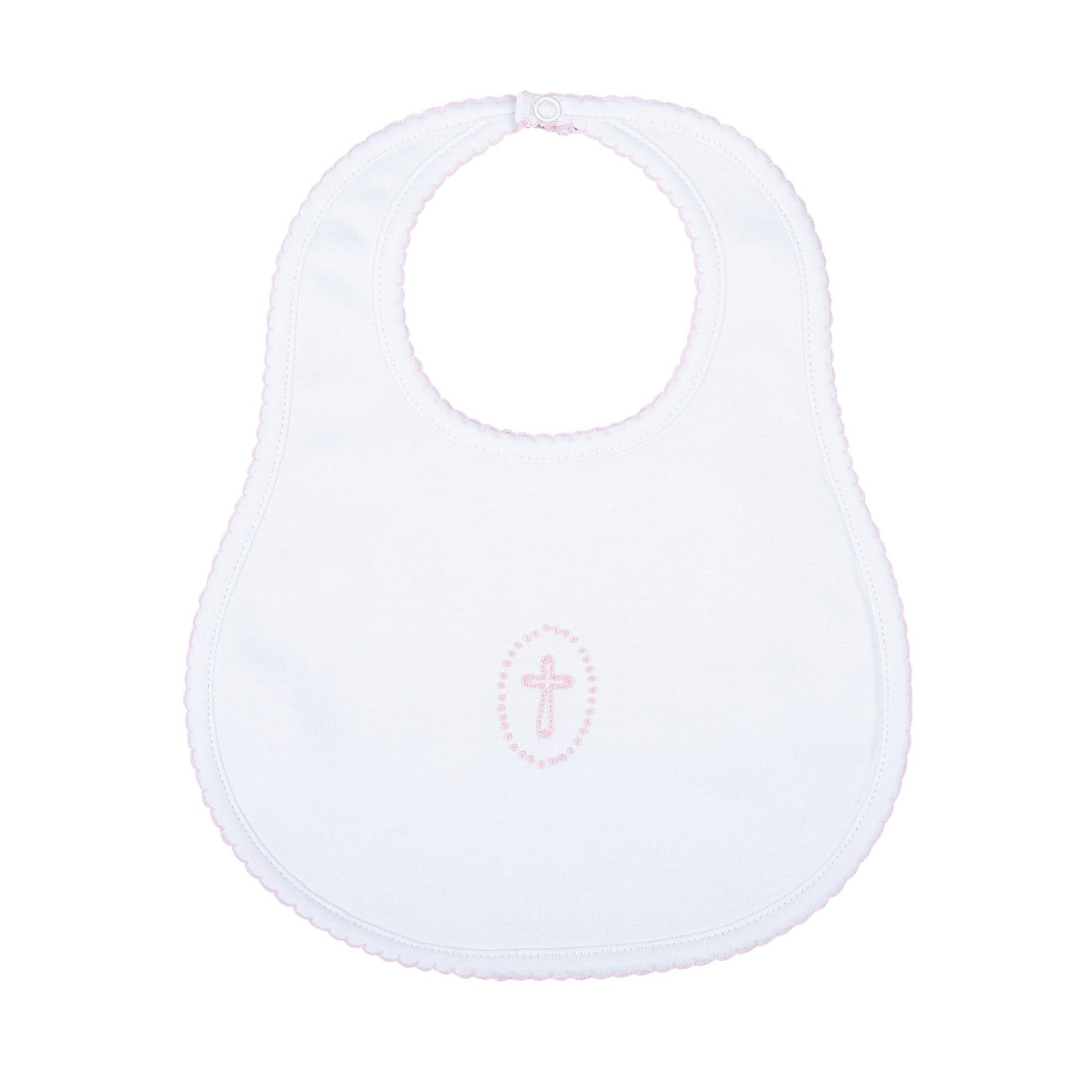 Blessed Embroidered Bib - Pink - Magnolia BabyBib