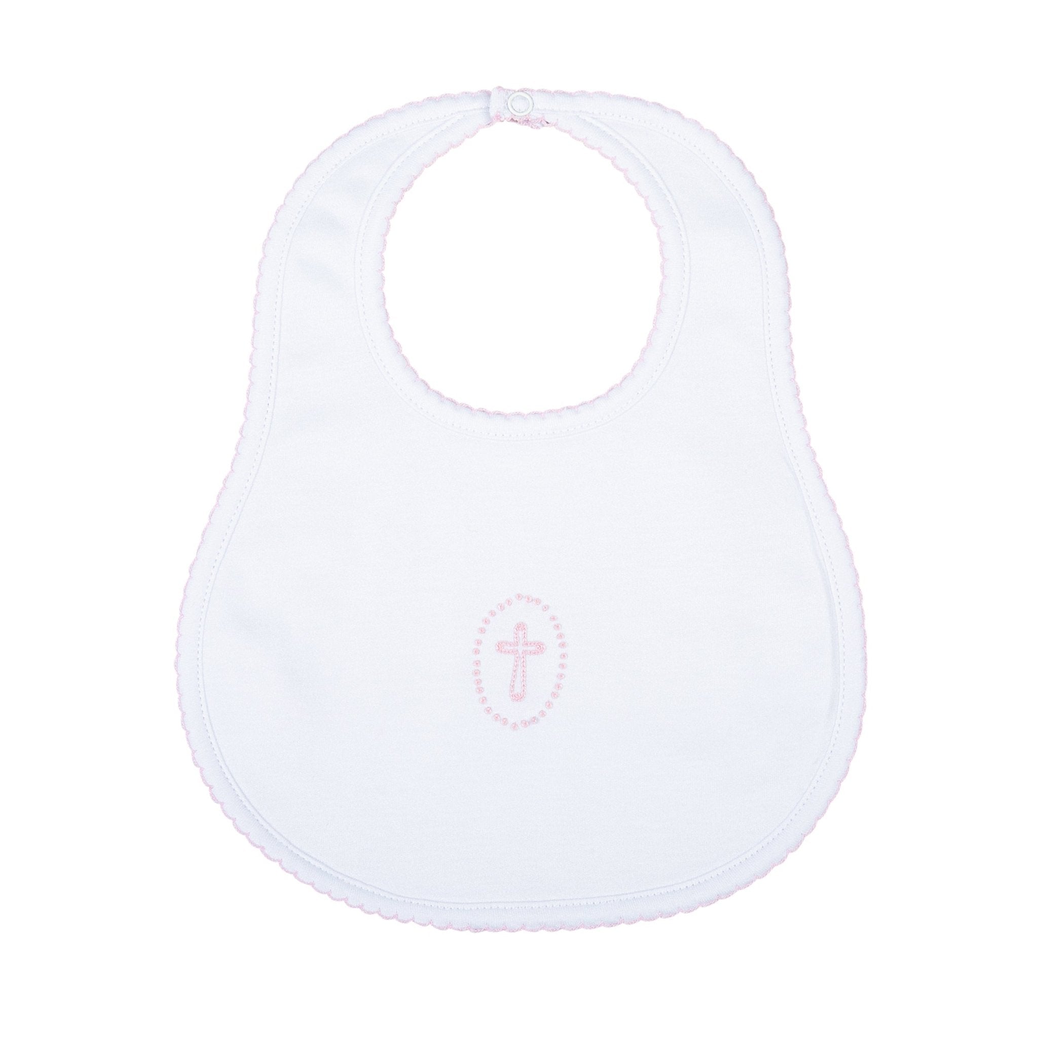 Blessed Embroidered Bib - Pink - Magnolia BabyBib