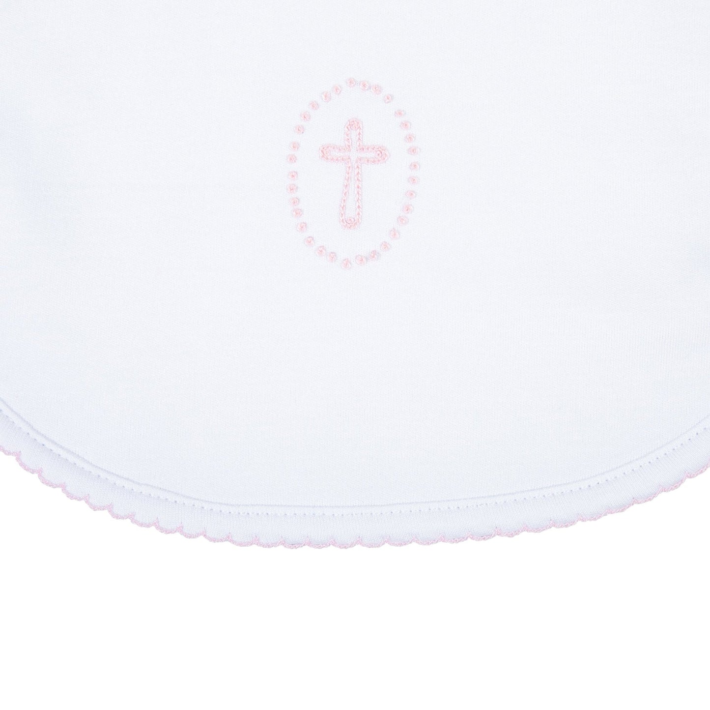Blessed Embroidered Bib - Pink - Magnolia BabyBib
