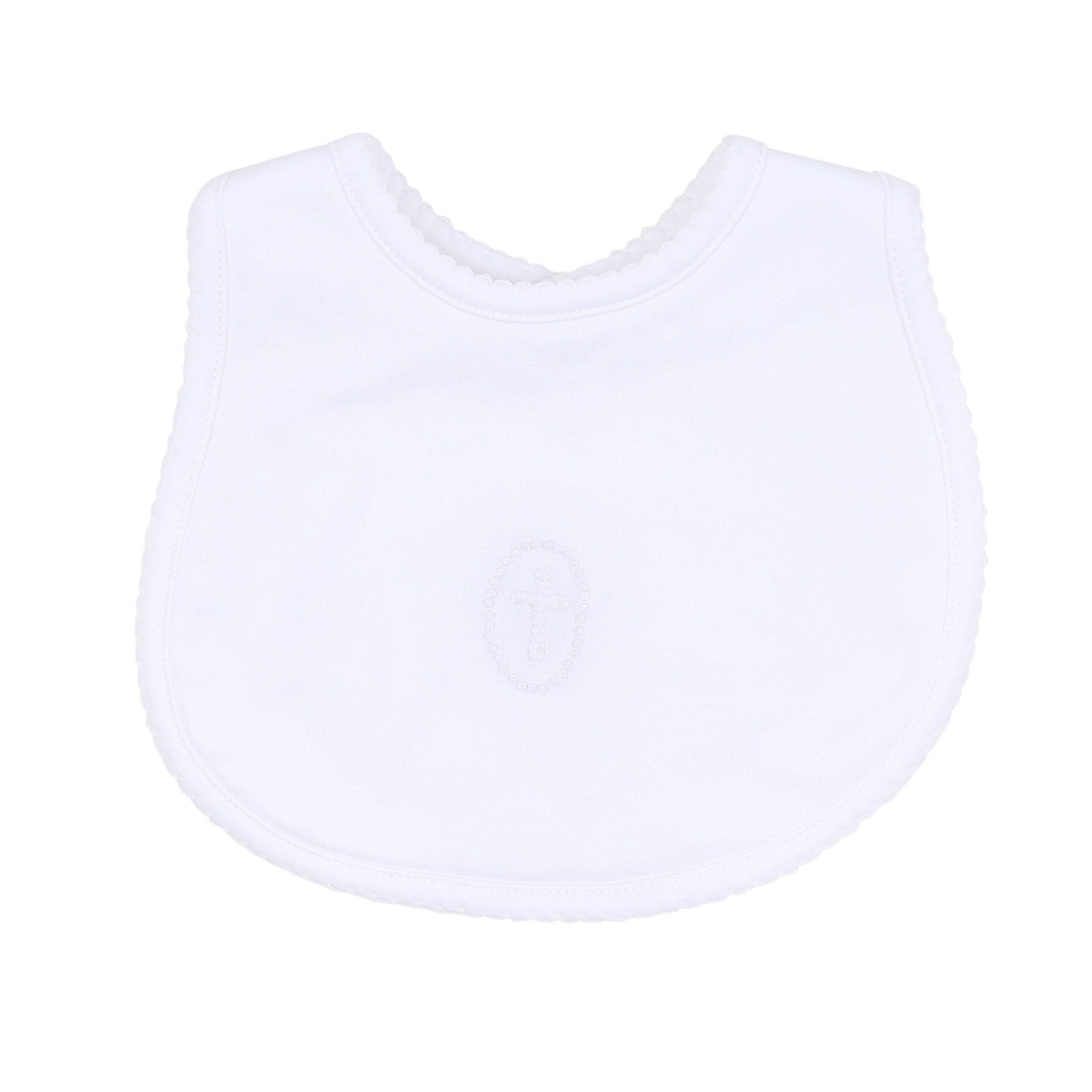 Blessed Embroidered Bib - White - Magnolia Baby Unisex