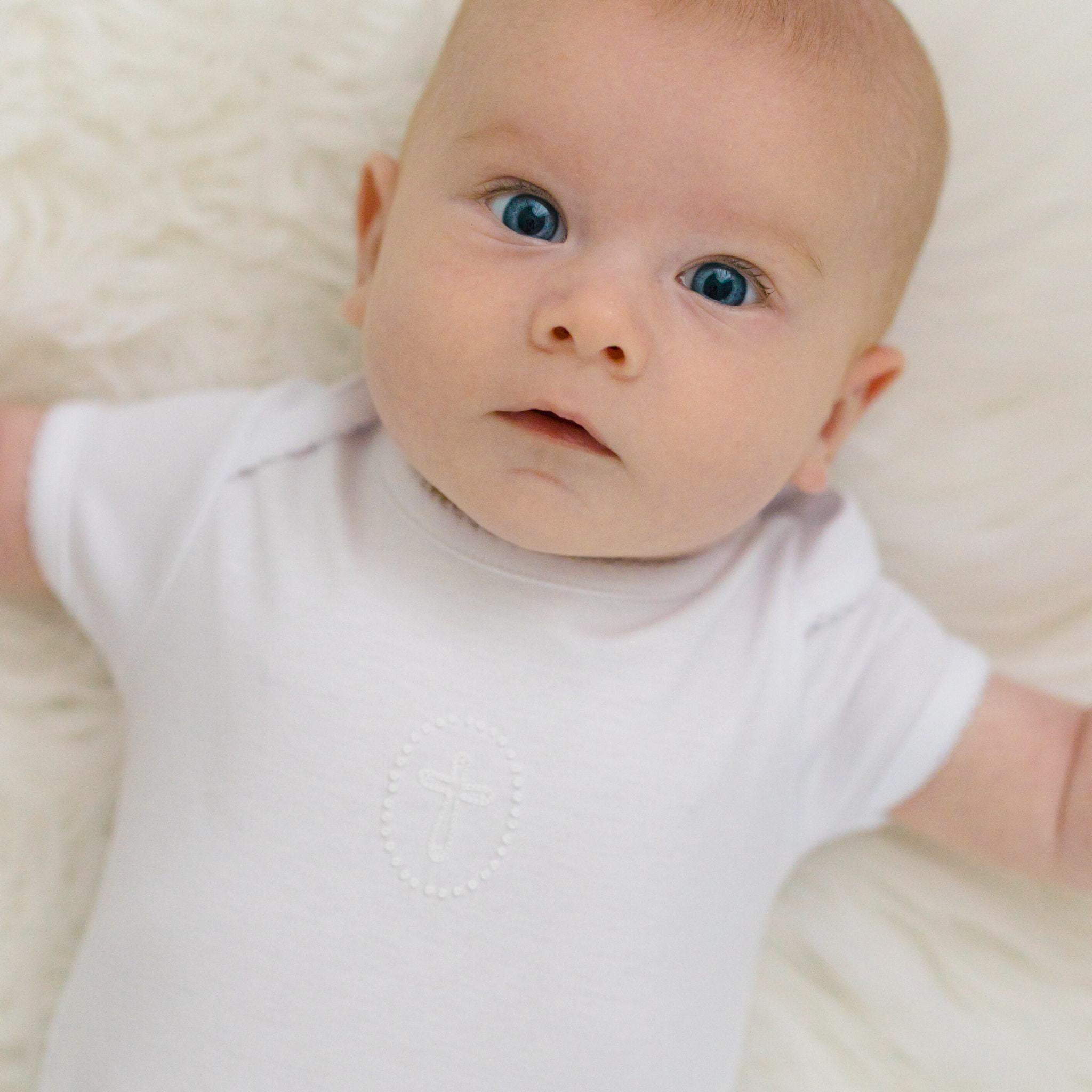 Blessed Embroidered Bodysuit - White - Magnolia Baby Unisex