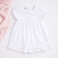 Blessed Embroidered Collared Short Sleeve Dress - Pink - Magnolia BabyDress
